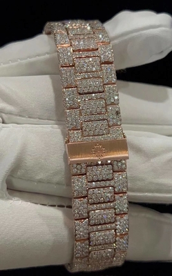 Steel Body Full Iced Out Moissanite Diamond Watch Wrist Watch Handmade