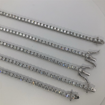 OEM Moissanite Diamond Tennis Necklace Claw Setting Moissanite Necklace Mens In USA