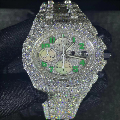 Ap Iced Out Moissanite Diamond Watch Band Bezel Temeite Luxury Gold Watch