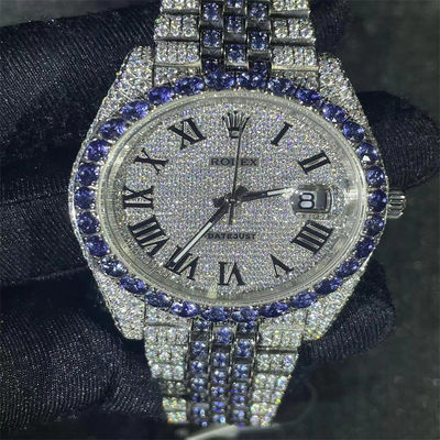 Luxury Moissanite Watch  Datejust Bling Jewelry Moissanite Iced Out Watch