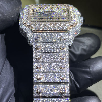 DEF  Bussdown Watch  Santos Iced Out Diamond Watch OEM