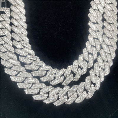 Iced Out  VVS FG Cvd Miami Cuban Link Chain 10k Gold Cuban Link For Lasting Lifetime