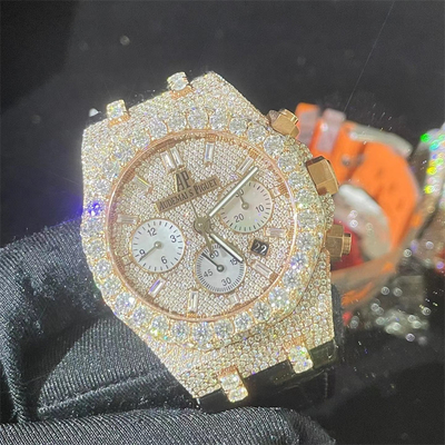 OEM Diamond Ap Watch Iced Out Date Day Hip Hop Bling VVS Ap Watch