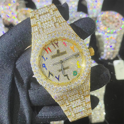 OEM Diamond Ap Watch Iced Out Date Day Hip Hop Bling VVS Ap Watch