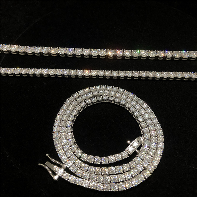 Fine Jewelry Moissanite Tennis Chain S925 Silver Diamond Vvs Bracelet Hip Hop