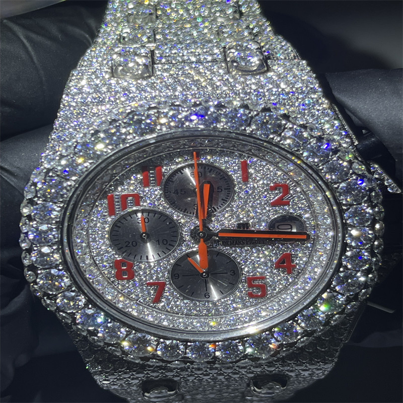 Hip Hop Moissanite Iced Out Watch Datejust Automatic Mechanical Watches For Women